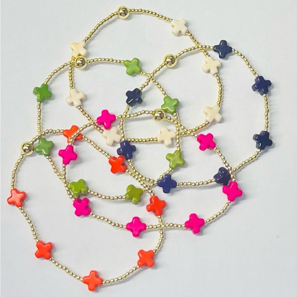 Gold beaded bracelets - Picture 1 of 14